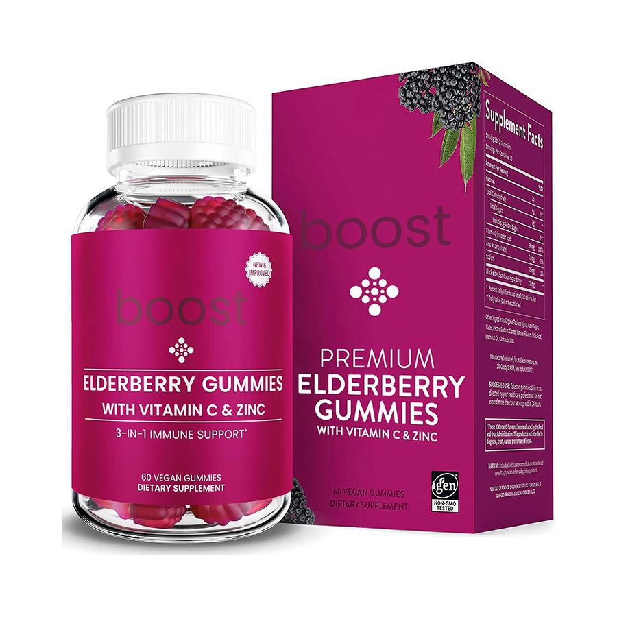 1 Elderberry Gummies의 3 부스트 : 생생하고 건강한 가족을위한 매일 면역 지원